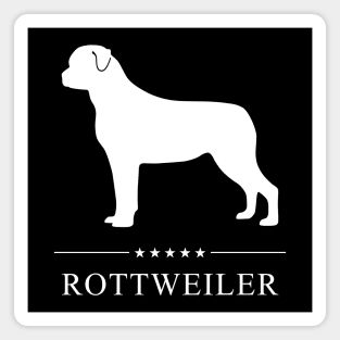 Rottweiler Dog White Silhouette Magnet